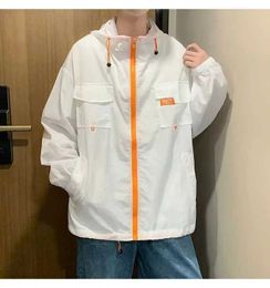 Men's Hoodies Sweatshirts Mens and womens work clothes thin and breathable comfortable and loose jacket fashionable jacket cool and coolL2405