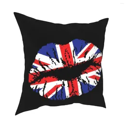 Pillow British Lips Cases London Flag Red Print UK Cover Custom Zipper Decor Pillowcover For Home 40x40cm