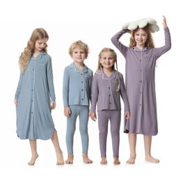 AP Modal butter soft pj family matching clothes kids boys girls spring summer casual clothing 240507