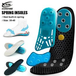 Spring Insoles Arch support Ortic Silicone Sports Shoe Pad Men Women Flat Feet Size3548 240514