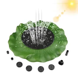 Garden Decorations Solar Fountain For Bird Bath Pond Fountains Decor Lotus Pump Water With Nozzles Ponds
