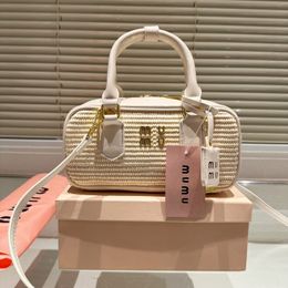 Fashion Designer Straw Bags Letter Bag Summer Trendy Handbag Vintage Lady Camera Bags Luxury Versatile Pillow Hand Bag For Women