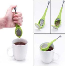 Reusable Convenient Tea Infuser Kitchen Tools Gadget Measure Coffee Tea Swirl Stir Press Healthy Food Grade Plastic Straine178L4481858