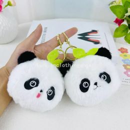 Cute Panda Doll Plush Toy Pendant Cartoon Change Bag Earphone Bag Student Wallet Keychain Doll