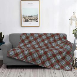 Blankets Orange Tartan Plaid Throw Blanket 80x60inch For Men&women Kids Super Soft Warm Lightweight Plush Room Decor