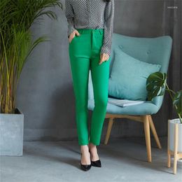 Women's Pants Fashion Cotton Suit Pencil Female Casual Skinny Straight Trousers Oversized 4XL High Waist Elastic Pantalon Pour Femme