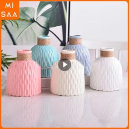 Vases Vase Flower Pot Basket Simple Design Modern Nordic Style Arrangements Home Decoration Narrow Opening