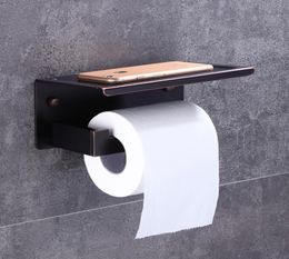 Oil Rubbed Bronze Toilet Paper Holder Waterproof Cover Wall Mount Tissue Bar Shelf Storage Holder 5041515