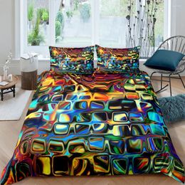 Bedding Sets Homesky 3D Abstract Set Geometric Duvet Cover Single Double King Size Printing Quilt With Pillowcase Home Textiles