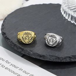 Cluster Rings Vintage Egypt Illuminati All Seeing Eye Pyramid Ring Punk Egyptian Triangle Opening Adjustable Symbol Cool