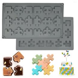 Baking Moulds Jigsaw Puzzle Pastry Silicone Mould For Chocolate Cookie Biscuit Candy Fondant Cake Mould Decorating Accessories