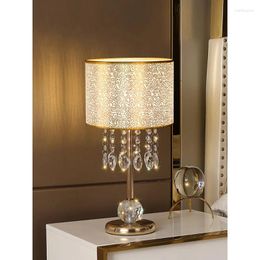 Table Lamps Crystal Love Golden Light Luxury Living Room Bedroom Bedside Lamp Touch Dimming Remote Control