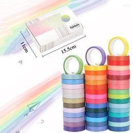 Window Stickers Colorful Washi Tape Cute Decorative Adhesive Solid Color Masking For Scrapbooking DIY Stationery
