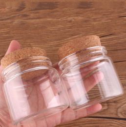 12pcs 656053mm 120ml Transparent Glass with Cork Stopper Empty Spice Food Nuts Storage Bottles Jars Gift Crafts Vials T2005079091100