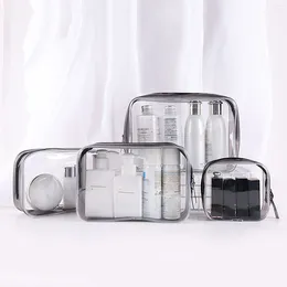 Storage Bags Transparent Cosmetic Bag Pvc Women Zipper Clear Makeup Beauty Case Travel Make Up Organizer Bath Toiletry Bag#g3