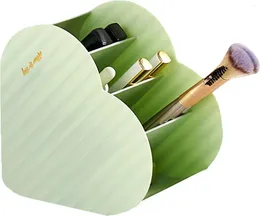 Storage Boxes Makeup Brush Holder | Luxury Love Shape Organiser Cosmetic Box Lipstick Stand Display Desktop Pencil