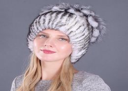 HT3268 High Quality Real Fur Hat Thick Warm Winter Hats for Women Beanie Hat Ladies Fur Ski Earflap Cap Skullies Beanies9208910