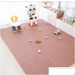 Baby Rugs Playmats 24Pcs Diy Eva Foam Floor Mat Interlocking Puzzle Tile Wood Grain Kids Toys Playmat For Yoga Gym Exercise Playground Otyia