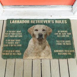 Carpets 3D Printed My Labrador Retriever's Doormat Non Slip Door Floor Mats Decor Porch