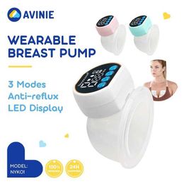 Breastpumps AVINIE Wearable Breast Pump Low Noise Electric Hand No Portable Integrated BPA Q240514