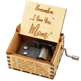 Decorative Figurines Wooden Music Box For Mom From Son Kids I Love You Hand Crank Musical Gifts Mothers Day Birthday Christmas Thanksgivi
