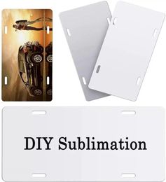 3 Sizes Sublimation License Plate Decoration Blank White Aluminium Billboard DIY Heat Transfer Coating Advertising Sheet 05087437006