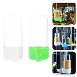 Other Bird Supplies 2 Pcs Feeder For Cage Automatic Water Parakeet Dispenser Household Parrot Plastic Waterer Home Food