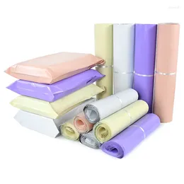 Gift Wrap 10Pcs Colorful Express Mailing Pouch Envelope Storage Bags Purple Pink Self Adhesive Seal
