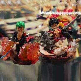 Action Toy Figures 9.5cm One Piece Figure G5 Series Roronoa Zoro Luffy Action Figures Q Version Gk Figurines Anime PVC Collection Statue Model Toys Y240514