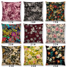 Pillow Latest Multicolor Romantic Dream Abstract Exotic Floral Garden Classic Flower Butterfly Jungle Sofa Throw Cover