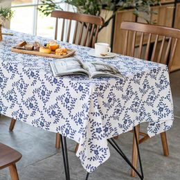 Table Cloth Birthday Party Cover Placemat Blue And White Porcelain Square Tea Bedside Dinning Luxury