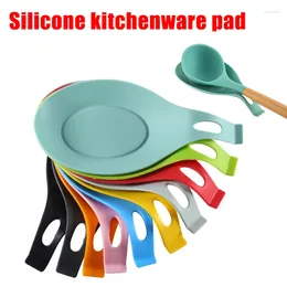 Table Mats Silicone Insulation Spoon Holder Heat Resistant Placemat Drink Glass Tray Eat Mat Pot Shelf Organiser Kitchen Accessory