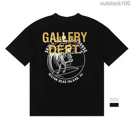 Original 1:1 Brand Designer Galery Dapt t Shirt Skull Printed Round Neck Short Sleeve Cotton Casual Sports Large T-shirt Tee with Real Logo