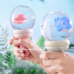 Summer childrens water gun cartoon glow doll water gun cute non electric pistol toy outdoor beach swimming pool animals 240509