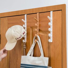 Hooks Over The Door Plastic Rails Shelf Bedroom Hanger Clothes Hanging Rack Home Storage Organisation For Bags Hat Jacket