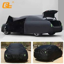 Car Covers All Weather Oxford Cloth Car Covers for Tesla Model 3/Y with Ventilated Mesh Zipper Door Charge Port Opening Trunk lidBlack T240509