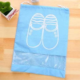 Storage Bags CAMMITEVER Waterproof Shoes Bag Pouch Travel Portable Tote Drawstring Organiser Cover Non-Woven Laundry