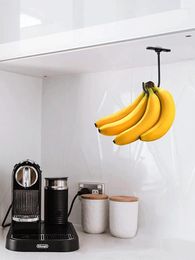 Hooks 1pc Banana Hook Under Cabinet Metal Foldable Multi-purpose Hanger For Hang Fresh