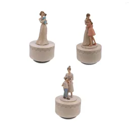 Decorative Figurines Mother Day Gift Music Box Desktop Ornament Showpiece Wind Up