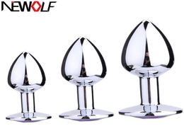 3pcslot Sex Products Adult Sex Toys Stainless Steel Metal Anal Plug Anal Butt Plug Sex Toys Male Female Erotic Toys PY447 Y1811015890271