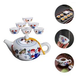Dinnerware Sets 1 Set Of Ceramic Teakettle Decorative Teapot With Cups Vintage
