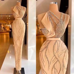 Sleeveless Chic Stunning Celebrity Evening Dresses Halter Straight Prom Dresses Lace Appliques Floor Length Party Women Formal Pageant 296U