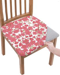 Chair Covers Flower Red Branches Spring Elasticity Cover Office Computer Seat Protector Case Home Kitchen Dining Room Slipcovers