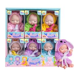 Bathrobe Doll Gift Box Kawaii 6pcs/Lot 11cm Cute Baby Newborn Mini Doll Diy Kids Girls Games Express Items Christmas Gifts