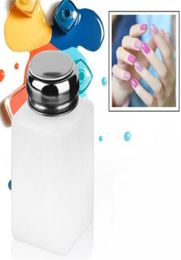 1Pc Portable 200ML Empty Plastic Nail Polish Remover Alcohol Liquid Press Pumping Dispenser Bottle Nail Art UV Gel Cleaner Tool5376693