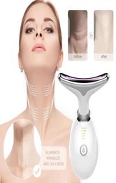 EMS RF LED Light Neck Tightening Anti Wrinkle Care Facial Lift Massage Beauty Tool Pon Therapy Heating Face Make Up Device4807748