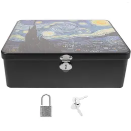 Gift Wrap Storage Tin Box With Lock Boxes Small Tins Lids Onion Potato Basket Display Case Bins