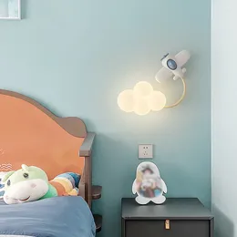 Wall Lamps Creative Cloud Lamp Children's Room Bedside Modern Warm Baby Boy Girl Bedroom Light Indoor Lighting