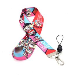 halloween sexy girls Keychain ID Credit Card Cover Pass Mobile Phone Charm Neck Straps Badge Holder Keyring Accessories