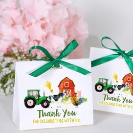 Gift Wrap 5pcs Candy Box Barnyard Farm Animal Baby Shower Kid Boy Girl 1st 2nd 3rd Birthday Welcome Thank You Favour